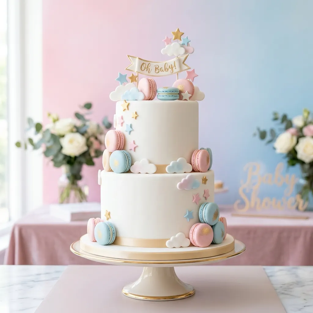 Bolo de revelação de género criado pela Jessy Cakes no Luxemburgo