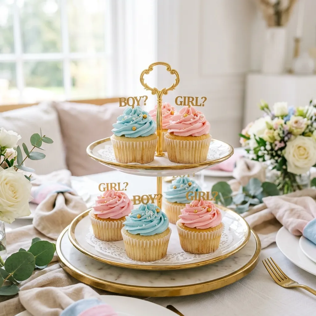 Cupcakes de revelação de género no Luxemburgo