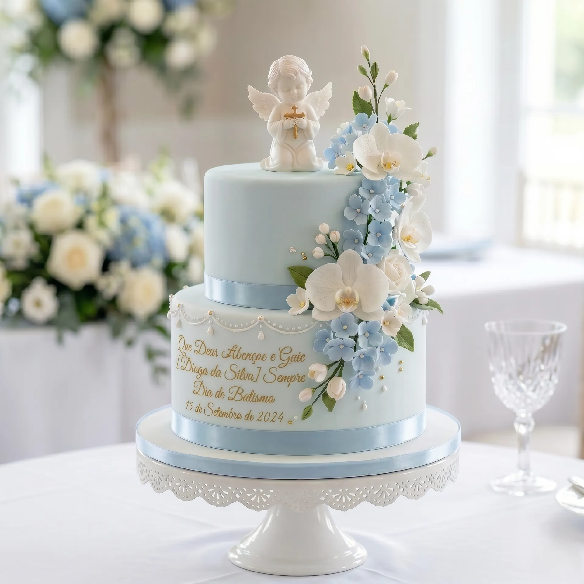 Bolo de batizado moderno em Sandweiler