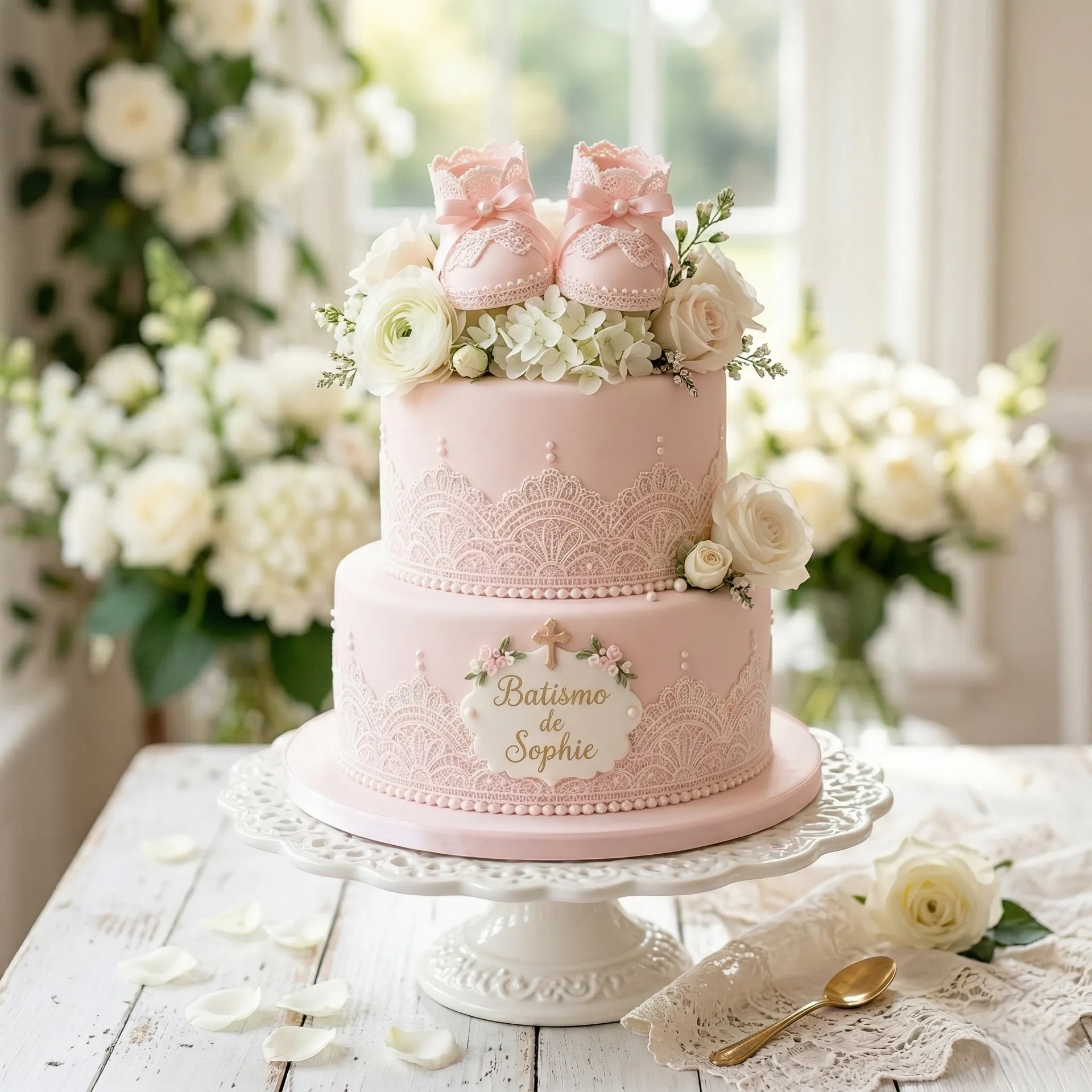 Gâteau de baptême para menina em Dudelange