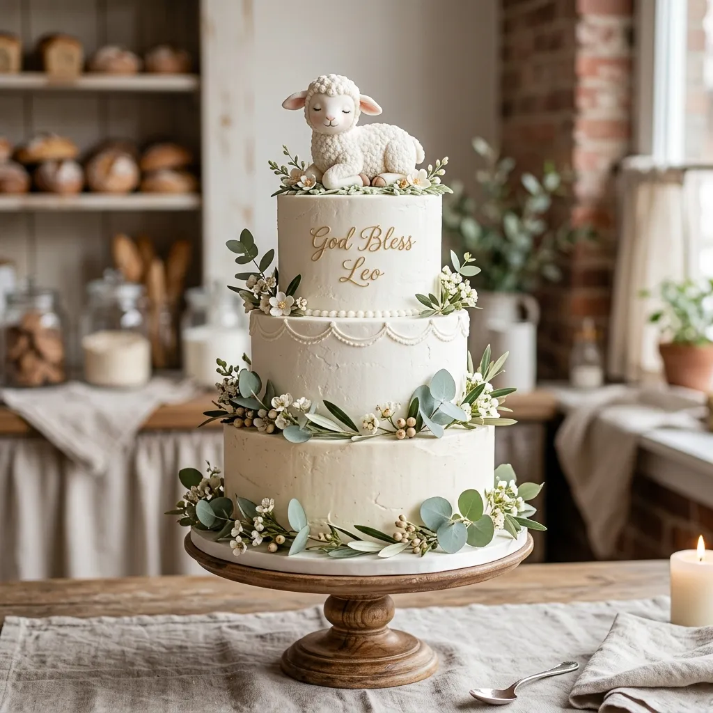 Gâteau de baptême com ovelha em Strassen