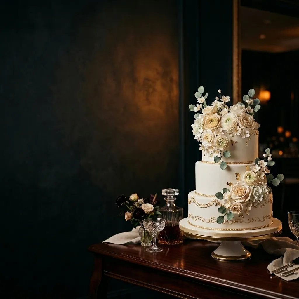 Bolo de casamento de prestígio criado pela Jessy Cakes