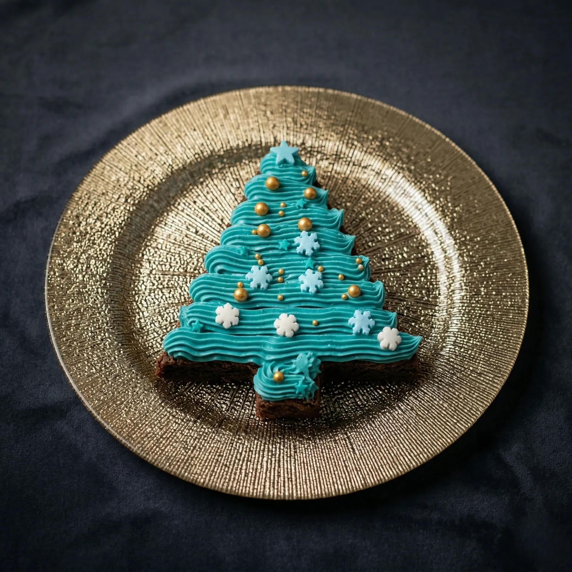 Bolo em forma de árvore de Natal decorado com chantilly no Luxemburgo