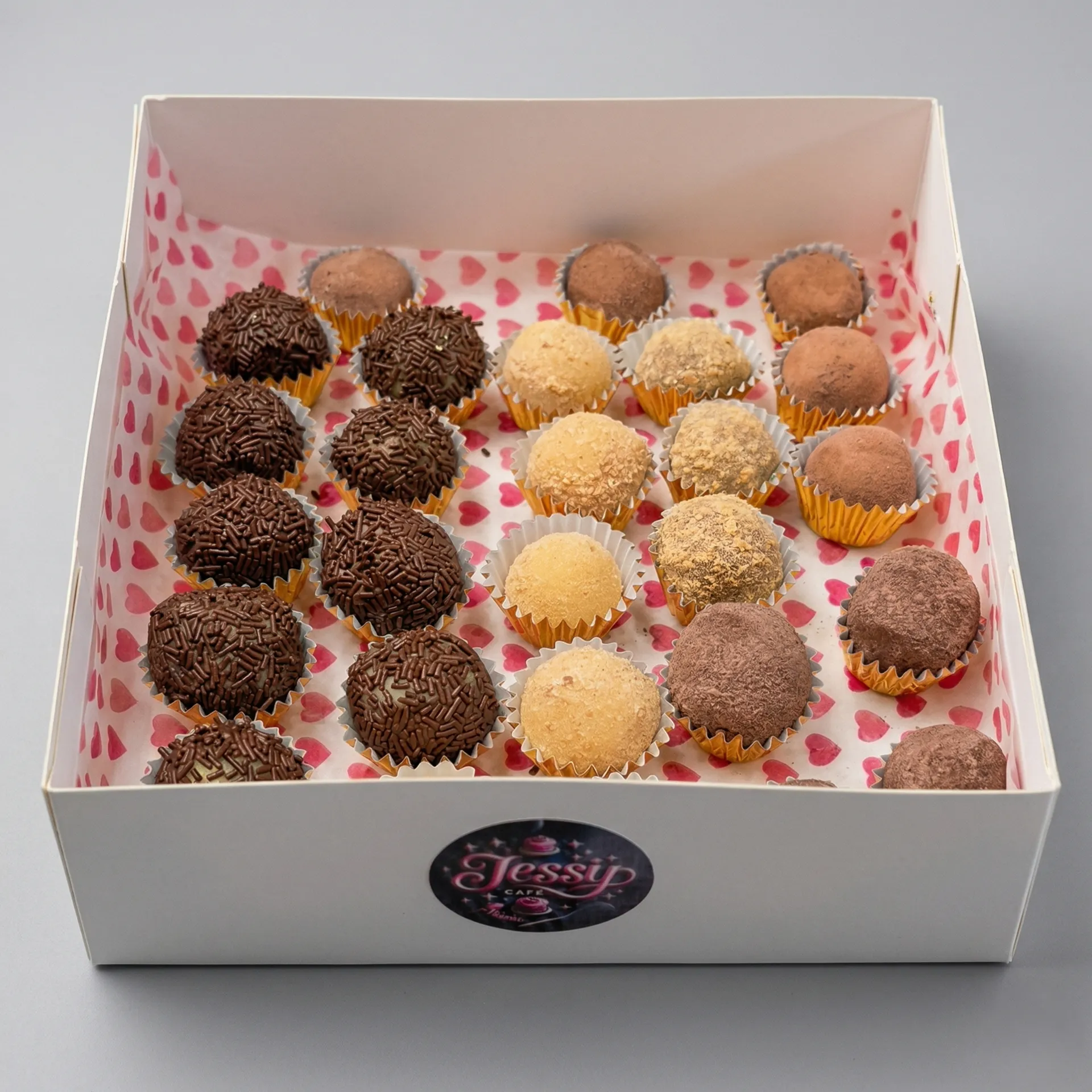 Brigadeiros artesanais da Jessy Cakes no Luxemburgo