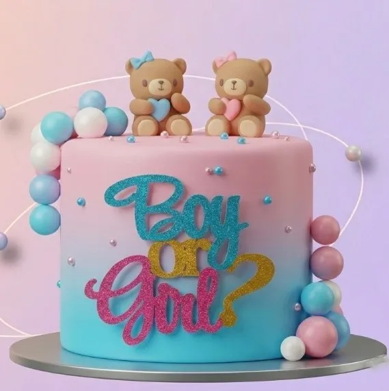 Bolo Baby Shower Revelação de Género Luxemburgo | Gâteau Revelação de Género Luxembourg | Custom Baby Shower Cake Made in Luxembourg